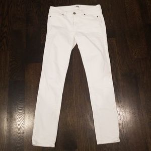 Paige skyline ankle peg in optic white